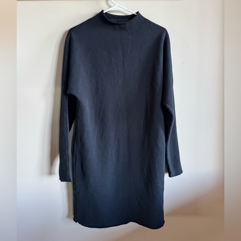 Frank & Eileen Izzie Black Sweatshirt Party Dress Triple Fleece